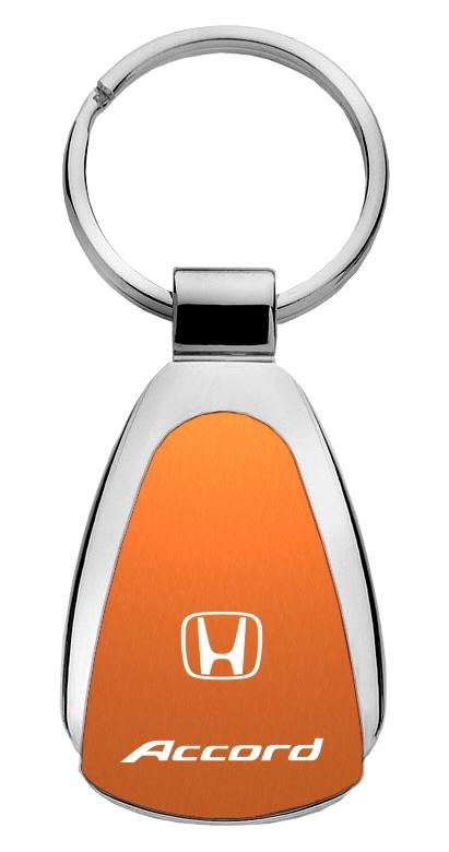 Honda accord orange tear drop keychain car ring tag key fob logo lanyard