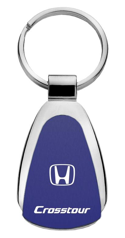 Honda crosstour crt blue blue tear drop key chain ring tag key fob logo lanyard