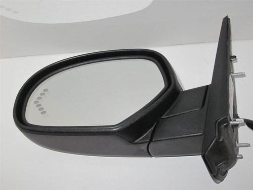 07 08 silverado sierra tahoe yukon signal driver mirror black np power fold