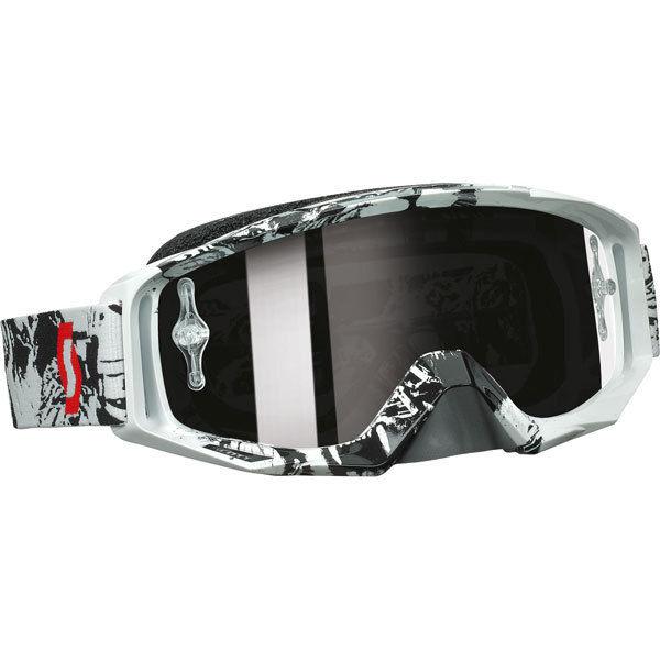 Black white/silver chrome scott usa tyrant tiger goggles