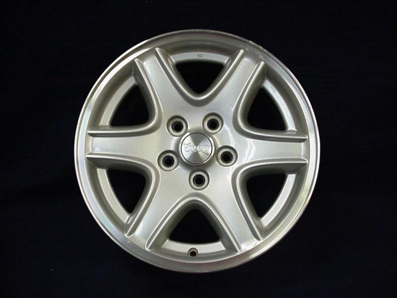 Jeep liberty 02-04 16" 5 spoke silver alloy / aluminum wheel - 1