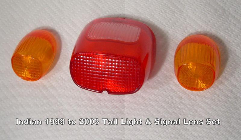 New - indian motorcycle brake light & turn signal lens all scout, spirit & chief