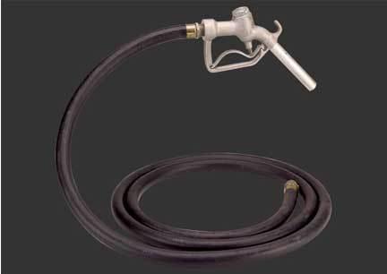 Gpi hose & nozzle kit (manual unleaded nozzle, npt threads, 3/4 in x 12ft hose)