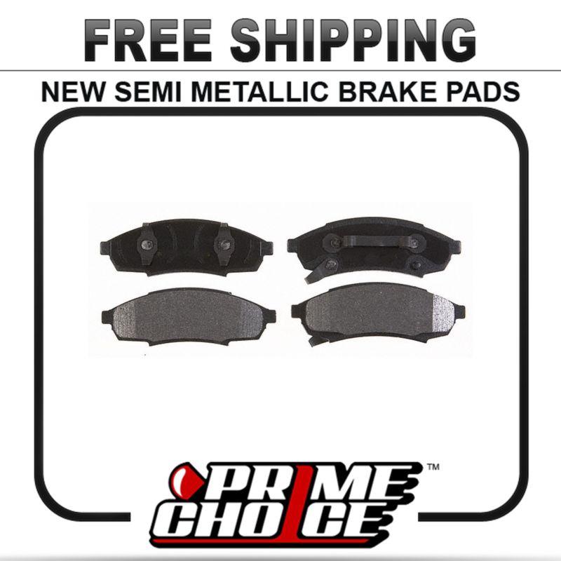 New premium complete set of front metallic disc brake pads with shims