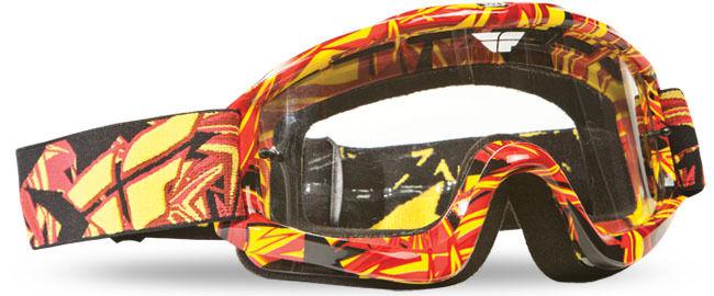 New 2014 fly racing adult zone goggles red-yellow with clear lens motocross atv