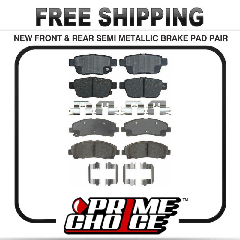 Premium front & rear metallic disc brake pads 2 full complete sets 4 pair 8 pads