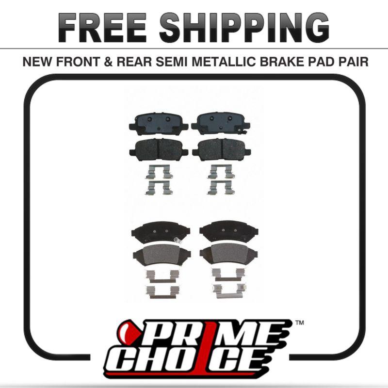 Premium front & rear metallic disc brake pads 2 full complete sets 4 pair 8 pads