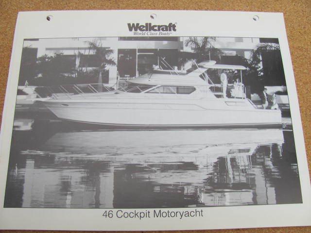 1992 wellcraft 46 cockpit motoryacht world class boat photo/specs parts catalog