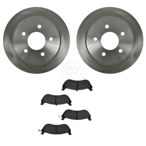 Rear metallic disc brake pads & rotors kit set for 96-02 crown victoria town car