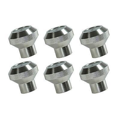 Rugged ridge dash knobs billet aluminum natural knurled jeep cj5 cj7 set of 6