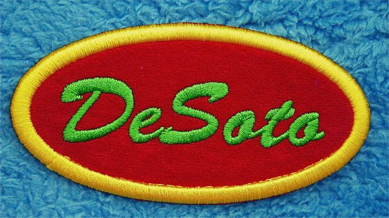 Desoto embroidered patch iron on   yellow gold - green - red