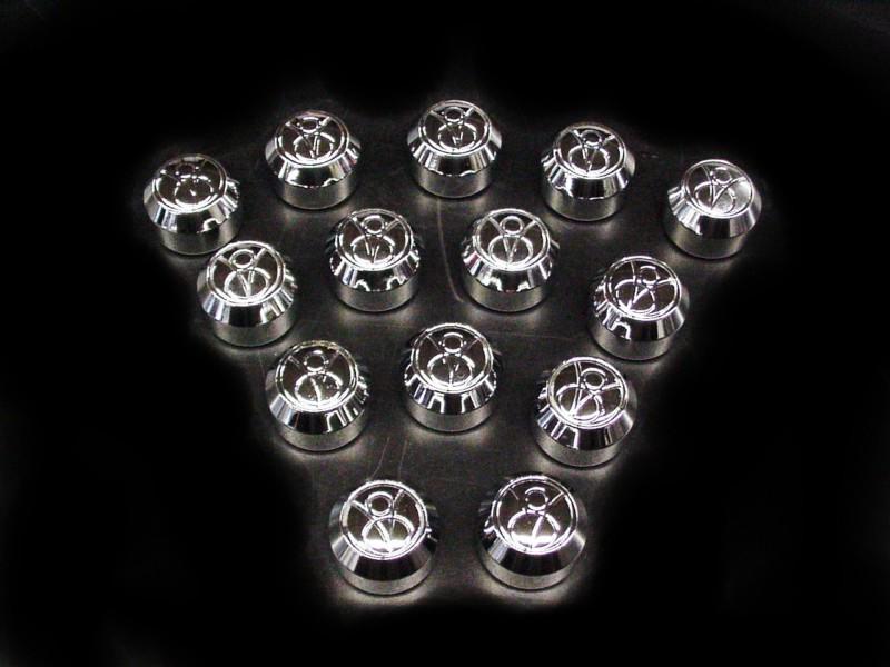 Boss hoss motorcycle trike custom v8 chrome over aluminum 14 piece bolt covers  