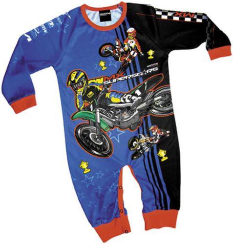 Smooth industries playwear mx superstars baby poly 1-piece pajamas,0-6 months