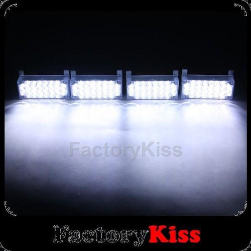 Gau new 4x 22 led car truck white flash emergency strobe light #082