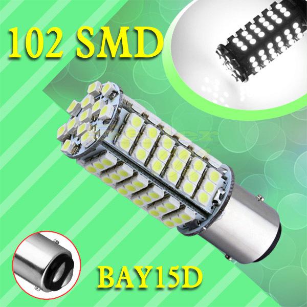 1157 bay15d 102 smd pure white tail brake turn signal 102 led light bulb lamp