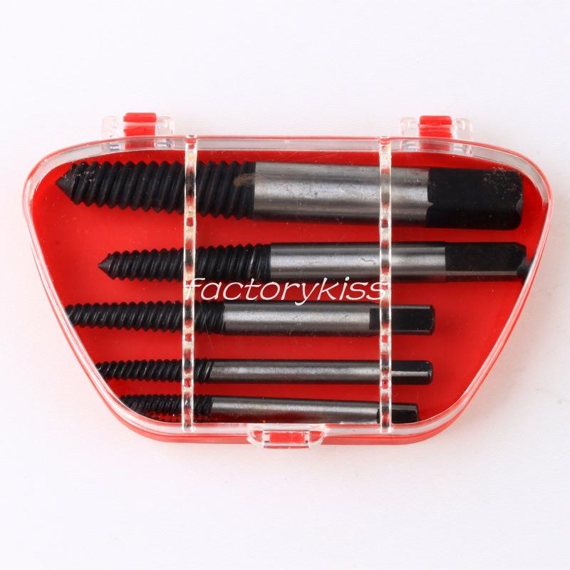 Gau 5pc damaged screw extractor kit bolt out remover set stud tool