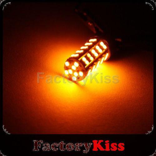 Fk auto 2 x car bulbs  3157  68-led smd amber turn/tail light #367