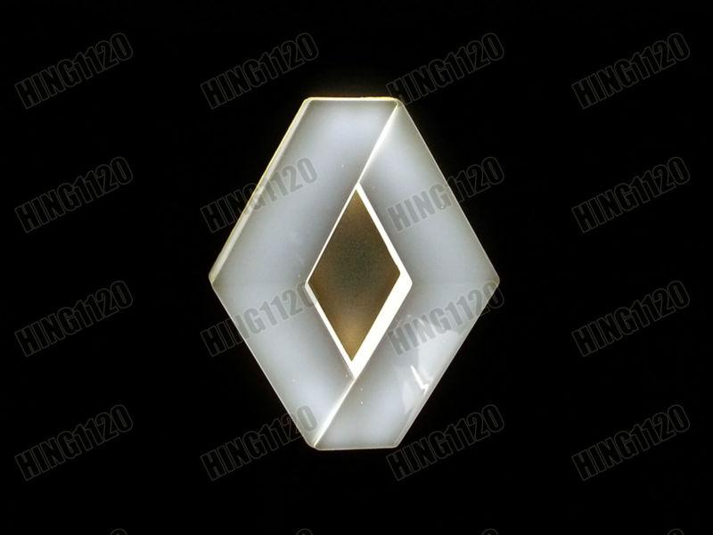 Renault koleos megane white led bright light truck logo emblem tail car badge