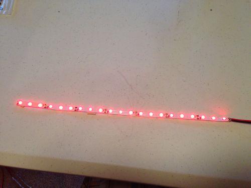 (2) red 12v 35 cm 14 inch led strip 21 led 2 piece kit nonwaterproof usa seller