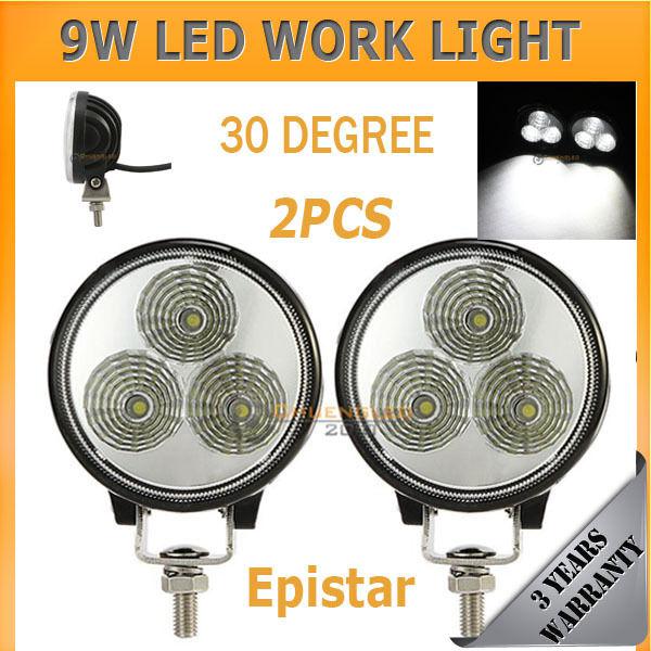 2x epistar led 9w work light driving light car 12v 24v off-road 4x4 4wd awd suv