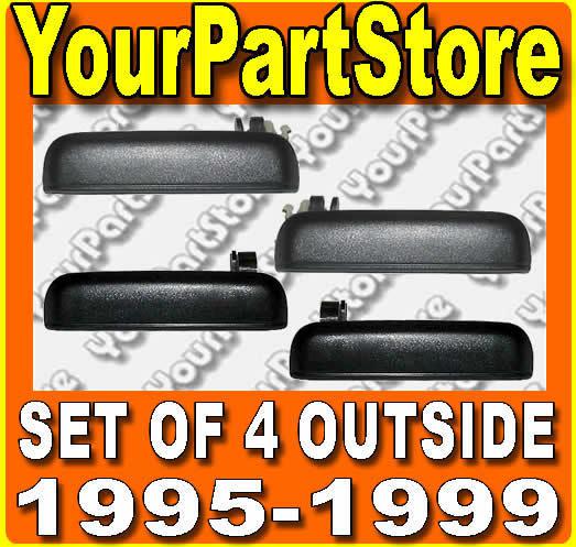 95-99 tercel exterior outer outside door handles front & rear set of 4