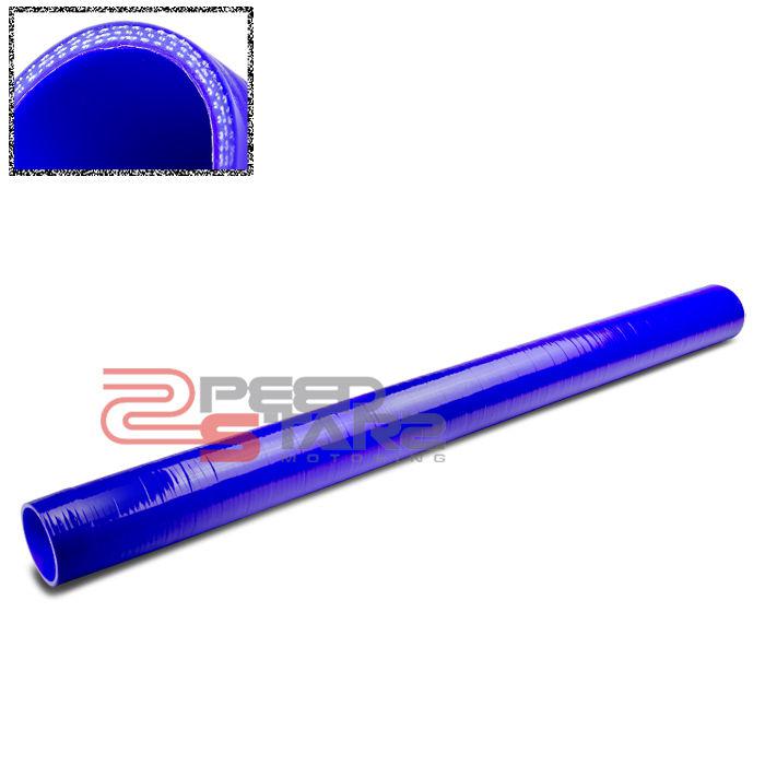 2.25" 1 meter 3.28 ft length straight blue 3-ply silicone hose coupler connector