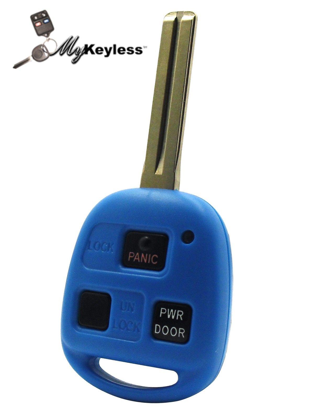 New teal lexus replacement uncut car key blade keyless entry remote fob combo