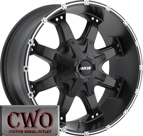 20 black mkw m83 wheels rims 5x150 5 lug toyota tundra lexus suv