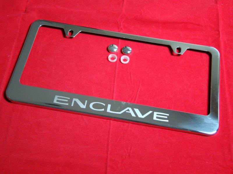 Buick  enclave license plate frame stainless steel chrome