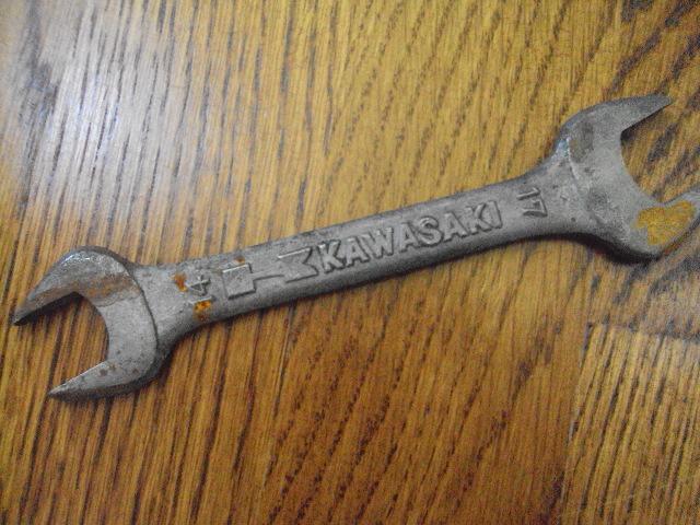 Vintage kawasaki motorcycle enduro 14mm 17mm open end wrench mito-1 japan