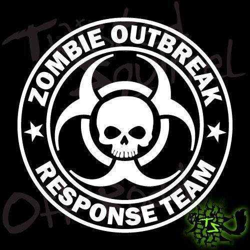 Zombie outbreak response team decal a - jeep jk tj yj cj lj xj zj