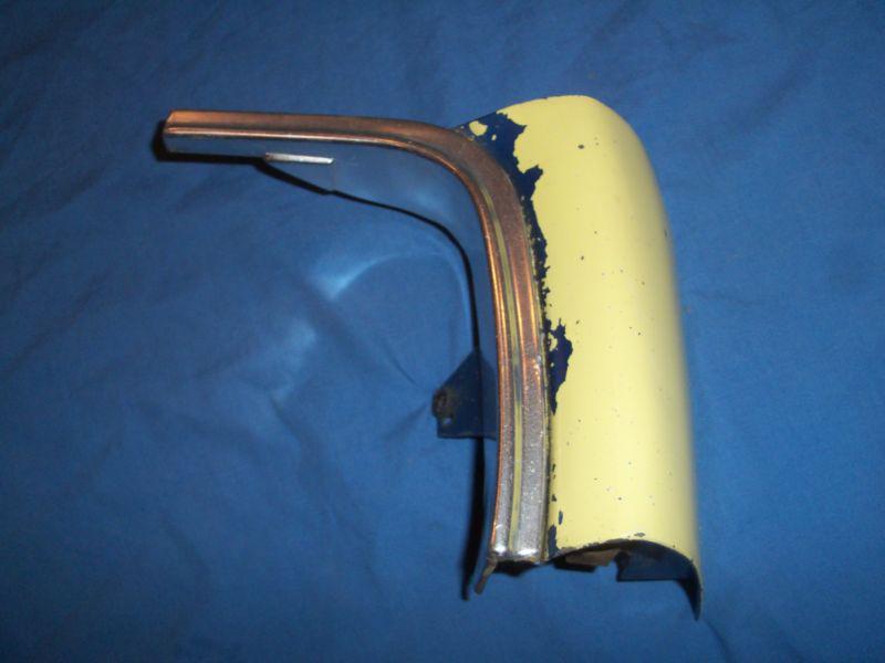 1973 1974 chevy nova driver side left front fender extension & moulding oem 