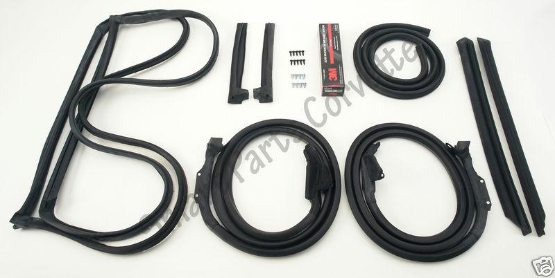 69 (late) 70 71 72 standard corvette coupe 9 piece weatherstrip kit!