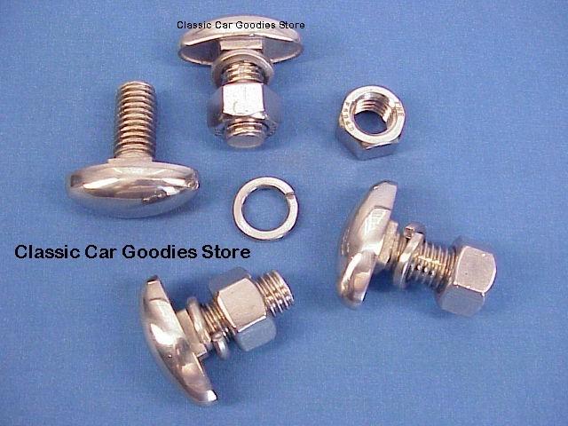 1938-1946 chevy truck bumper bolts (4) stainless 1939 1940 1941 1942