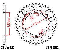 Jt 520 rear sprocket fits yamaha dt 400 dt400 1977-1978 46t