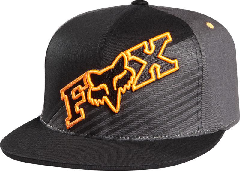 Fox counteractive black 210 fitted flexfit hat motocross cap hats mx 2014 orange