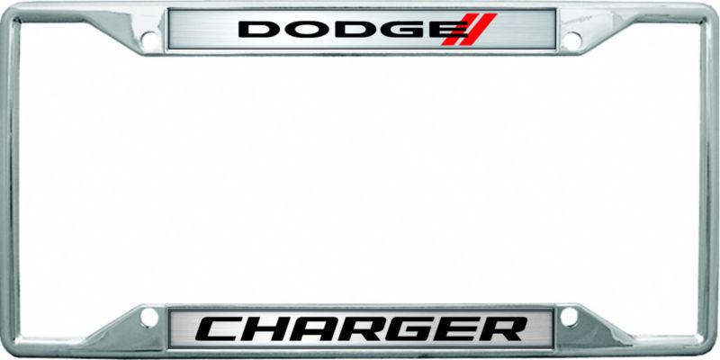 New dodge charger new logo license plate frame