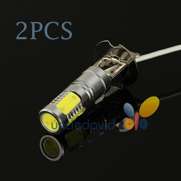 2x high power bright white cob led bulb 7.5w h3 fog driving lights bulb lamp