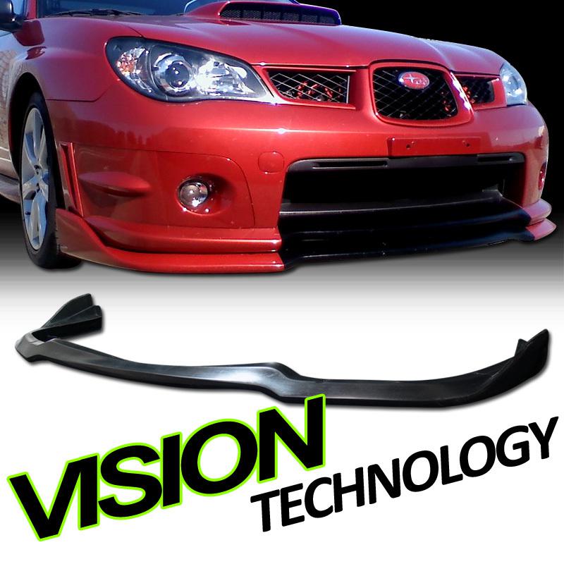 2006-2007 subaru impreza wrx/sti cs style pu front bumper lip spoiler (body kit)