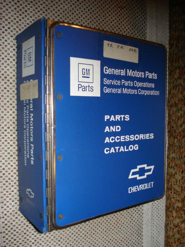 1992 chevy c/k parts book catalog truck set gmc sierra 4x4 rare original gm