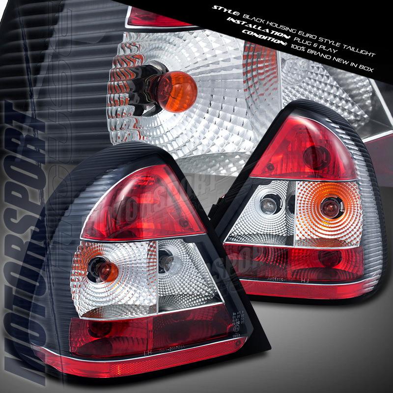 1995-2000 mercedes benz w202 c-class c230 c280 black housing rear tail lights  