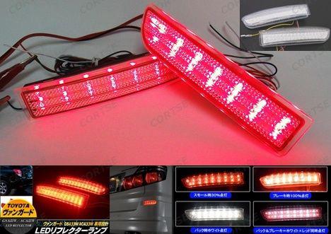 2x clear rear bumper reflector led backup stop brake light toyota rav4 scion xd