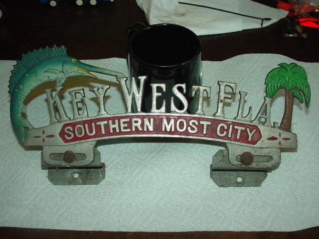 Old key west license plate topper...50's maybe ?