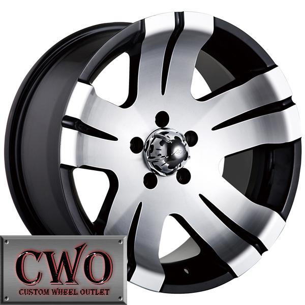 15 black ion 138 wheels rims 6x139.7 6 lug chevy gmc 1500 tundra titan sierra