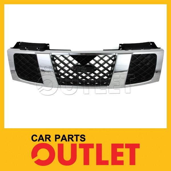 04-07 nissan titan armada front grille assembly new 05 replacement chrome