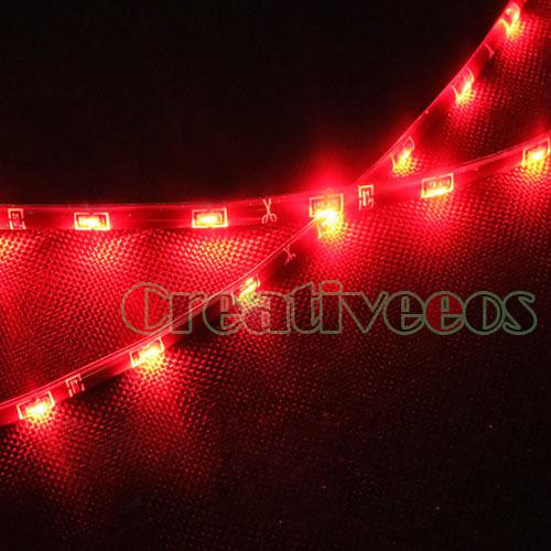 2x 30cm 12" side-emitting waterproof flexible smd led strip tail brake lights