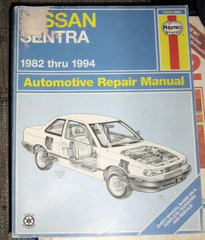 Haynes automotive repair manual nissan sentra 1982-1994 72050