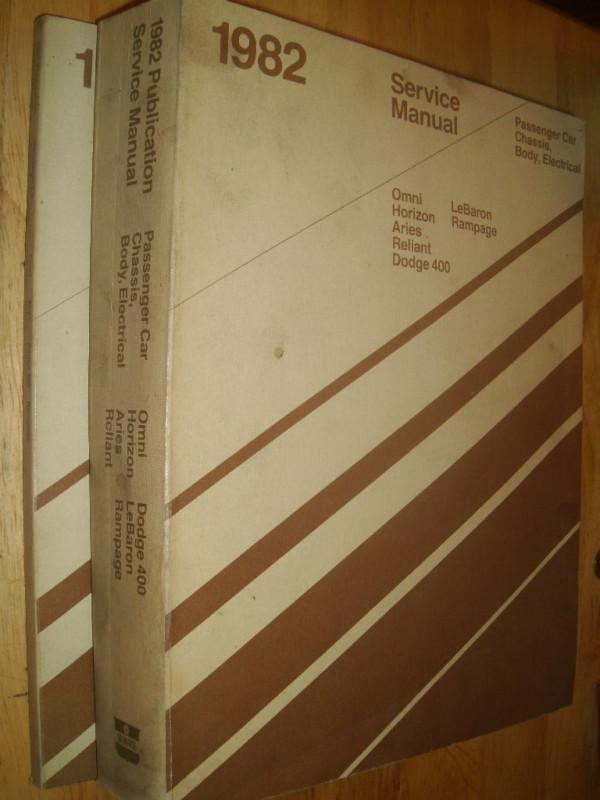 1982 plymouth chrysler dodge fwd shop manual set original mopar service books!!