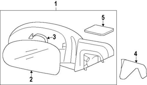 Hyundai oem 876100a000 outside mirrors-mirror assembly