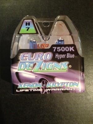 Hyper blue h7 xenon hid foglights bulbs 7500k